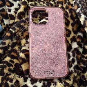 Kate spade pink sparkly iPhone 12 or 13 pro max case